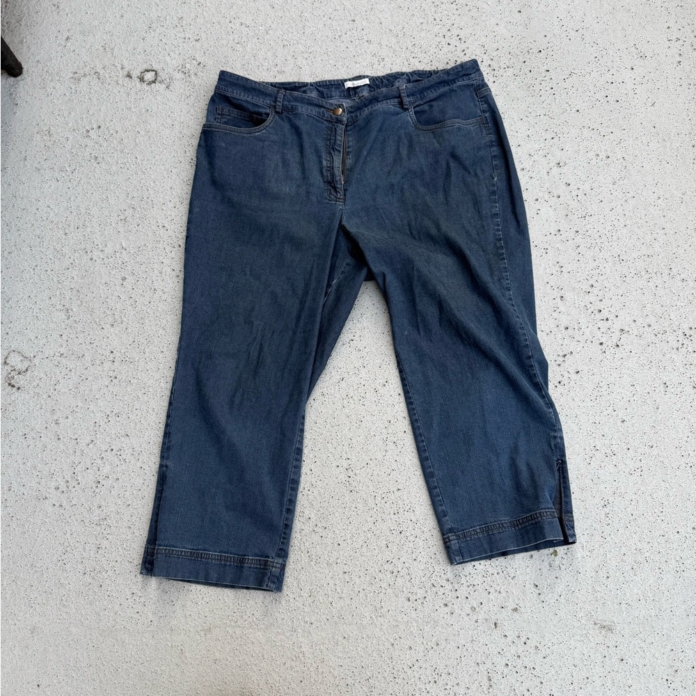 Eileen Fisher Dark Blue Ankle Jeans Size 1x